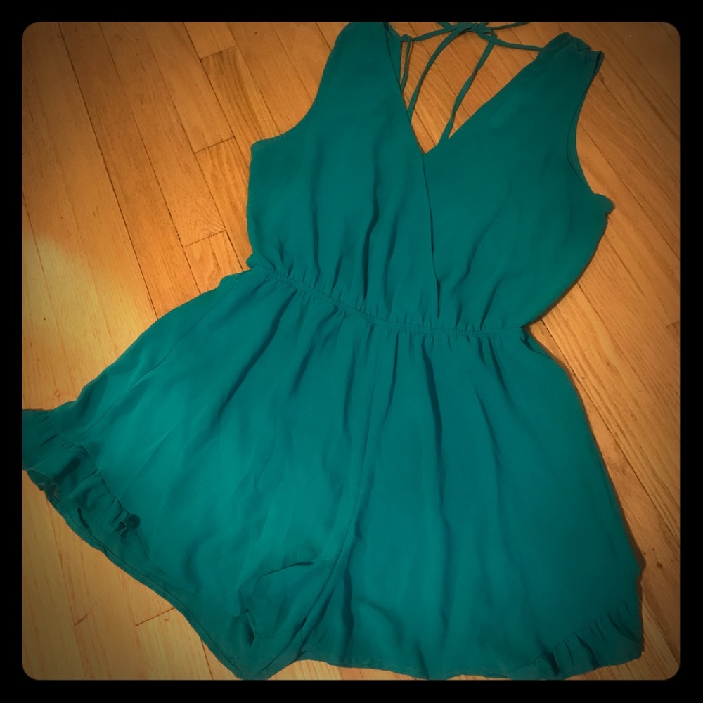 ASTR Teal Romper